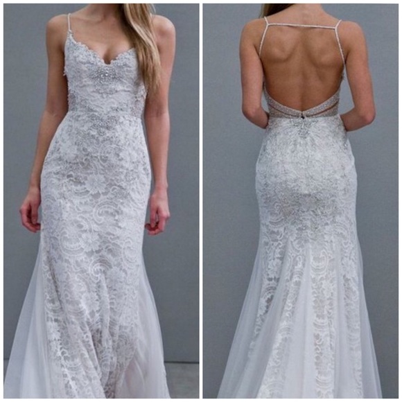 Alvina Valenta Wedding Dress Gown Beaded Lace 12* - Picture 2 of 10